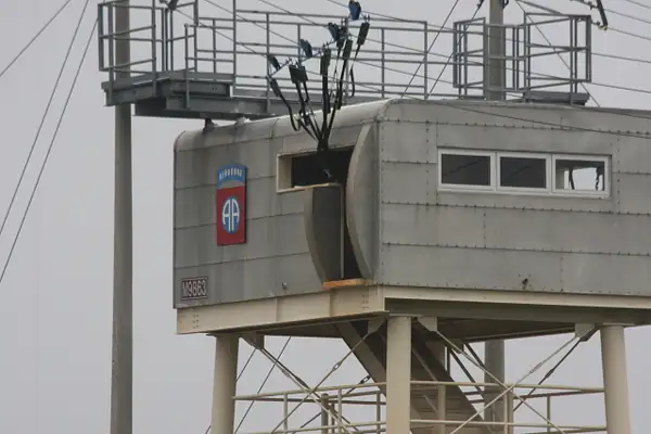 Jump tower with the 82nd Airborne insignia by...