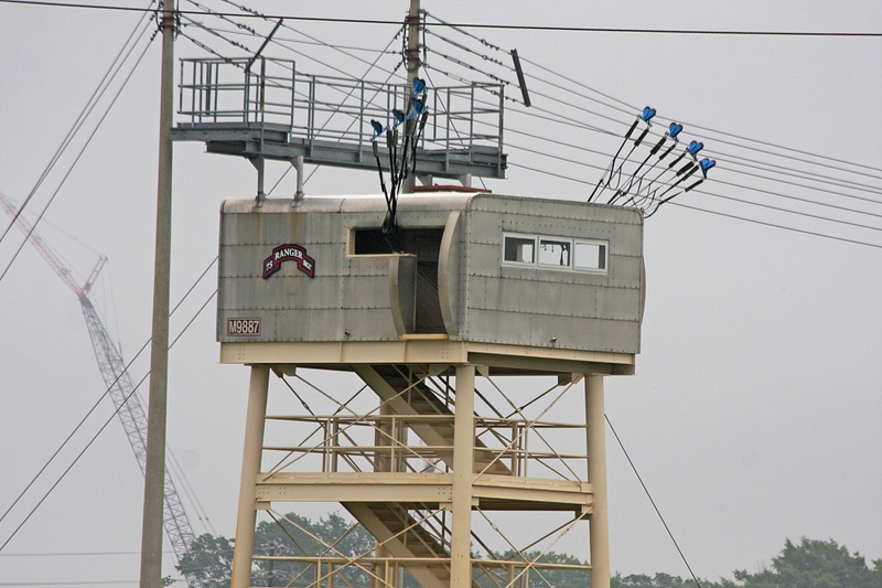Jump tower with the 75th Ranger Regiment scroll insignia