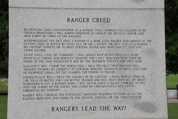 Ranger Creed at the Ranger Monument, Fort Benning by...