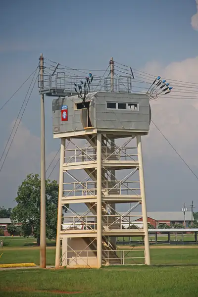 Zipline tower with the 82nd Airborne crest. by...