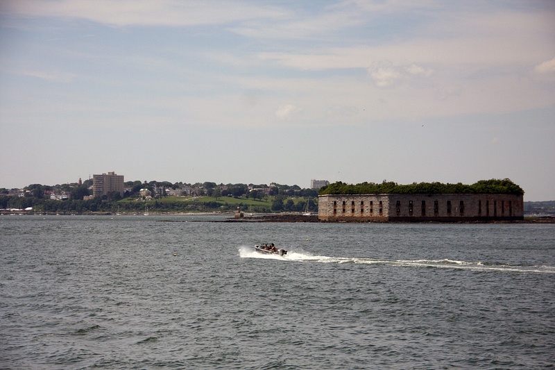 Looking back at Portland and Fort Gorges