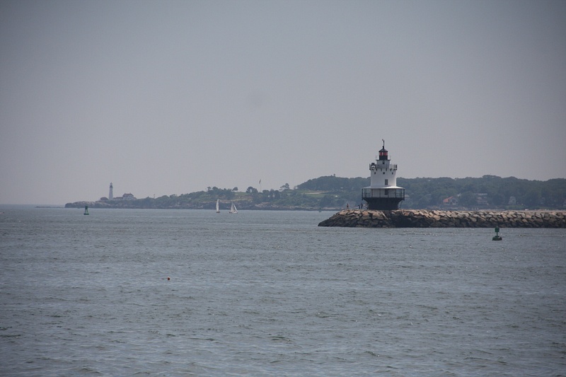 Portland Head Light (distance) and Spring Point Light (foreground)