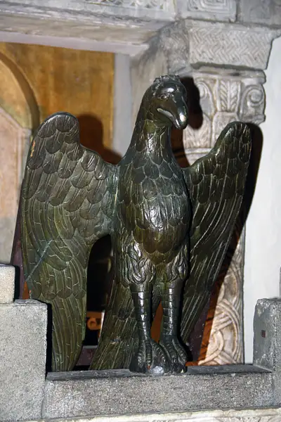 Eagle, the symbol of St. John the Evangelist, in the...