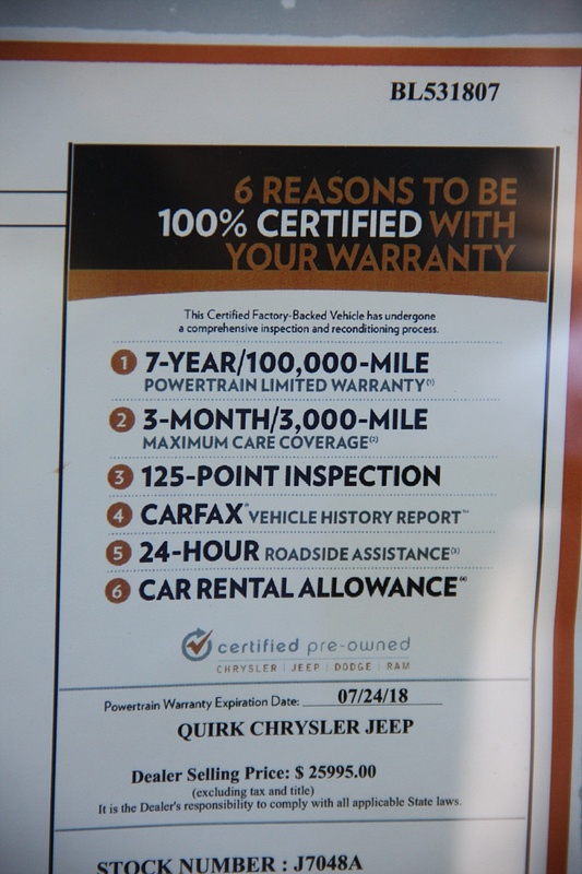 Certified Pre-owned with warranty protection.