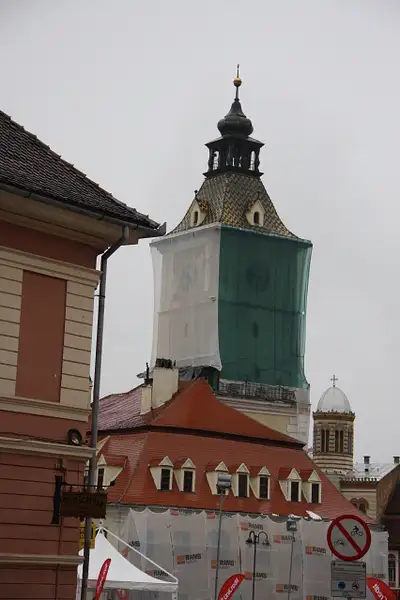 Town Hall Square, Brasov-The ancient town hall under...