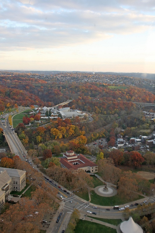 View from the 37th floor of Pitt's Cathedral of Learning
