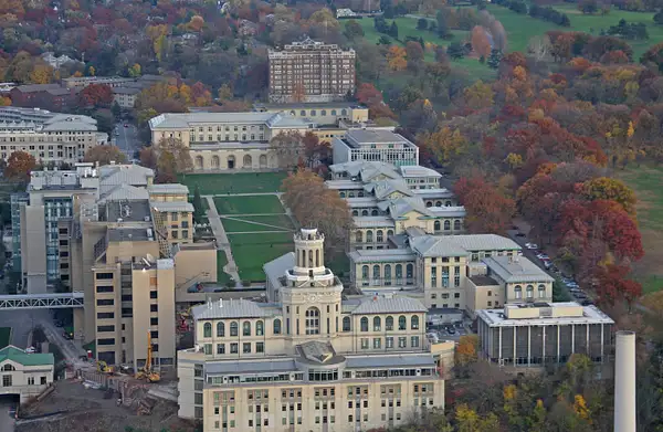Carnegie Mellon University from Pitt's Cathedral of...