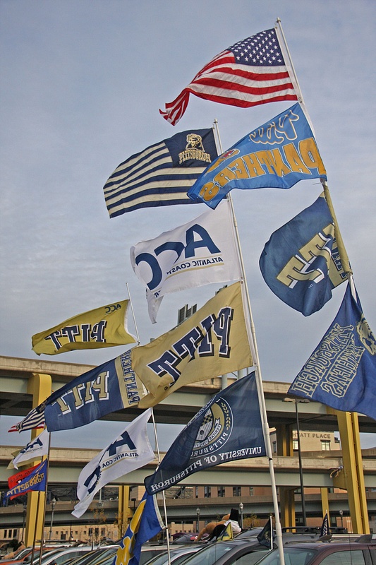 Pitt flags flying
