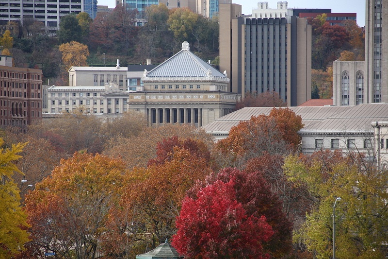 Soldiers' and Sailors' Memorial from Schenley Park