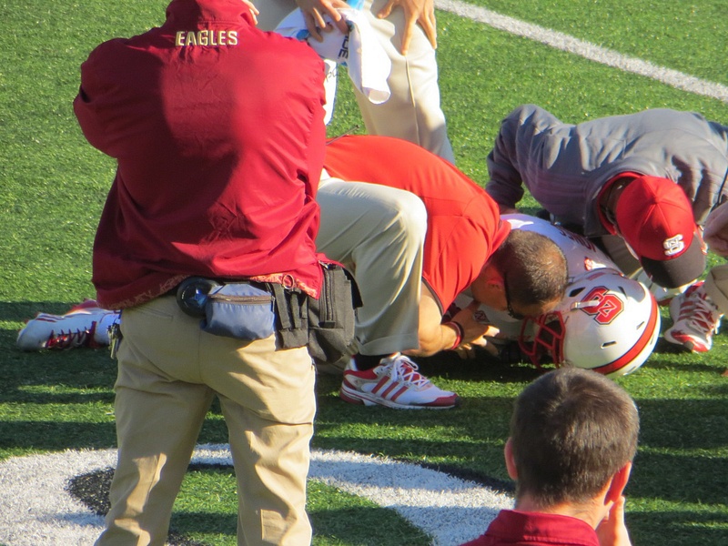 NC State player down