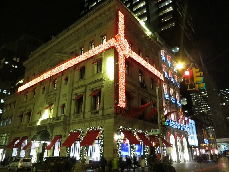 Cartier Building-Wrapped for Christmas