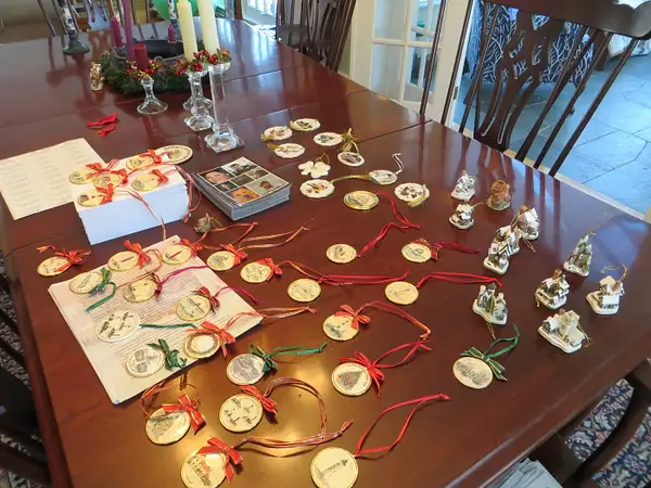 Christmas letter written and ornaments ready to hang by...