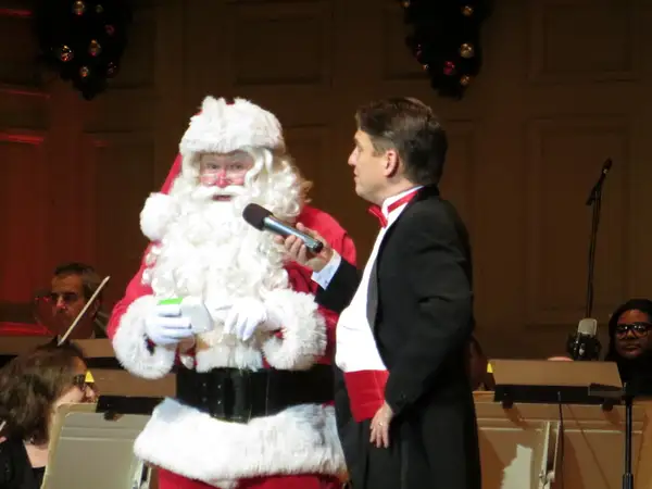 Santa and Keith Lockhart, the Pops' conductor by...