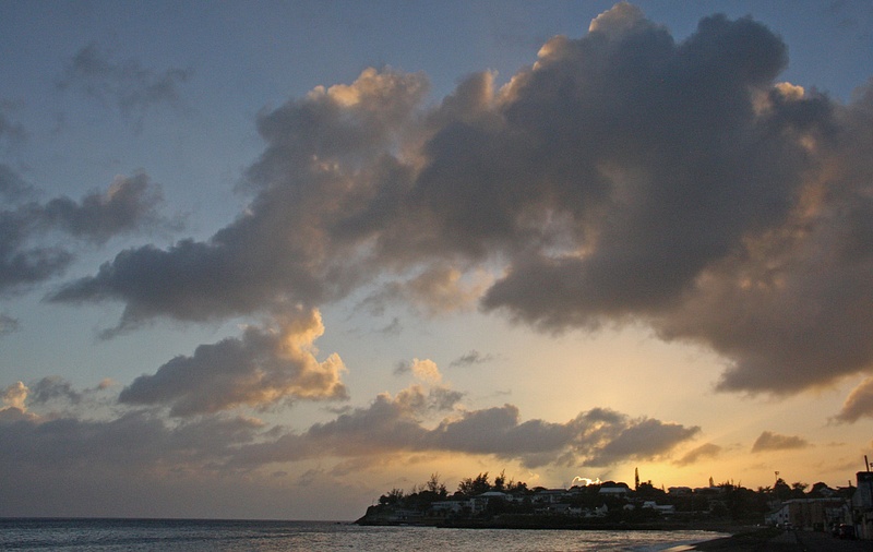 Evening falls on St Kitts