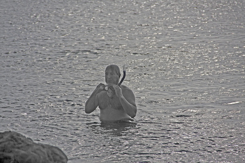 Tom snorkling at Whitehouse Bay