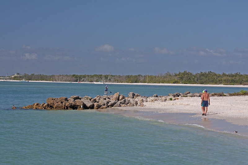 Bonita Beach with Carl Johnson State Park across the inlet