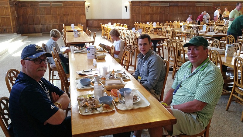 Breakfast at the South Dining Hall with Mark, Jack and Gary