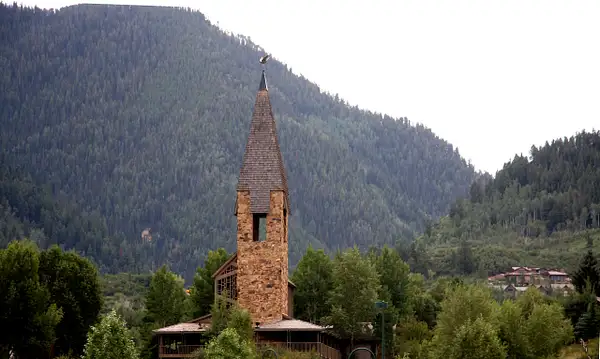 Unusual ecclesiastical architecture near Snowmass by...