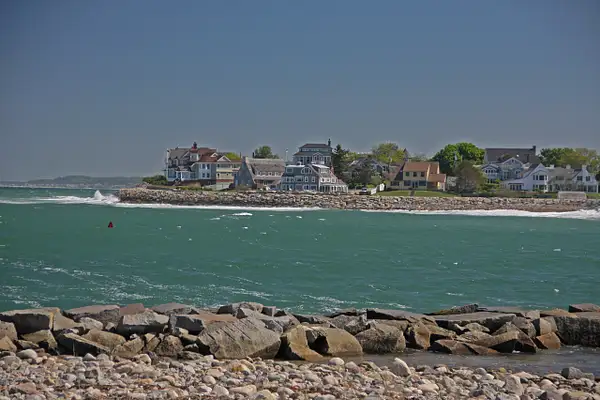 Entrance to Scituate Harbor, looking south by...