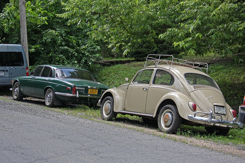 Classic Jag and VW bug, Waterford