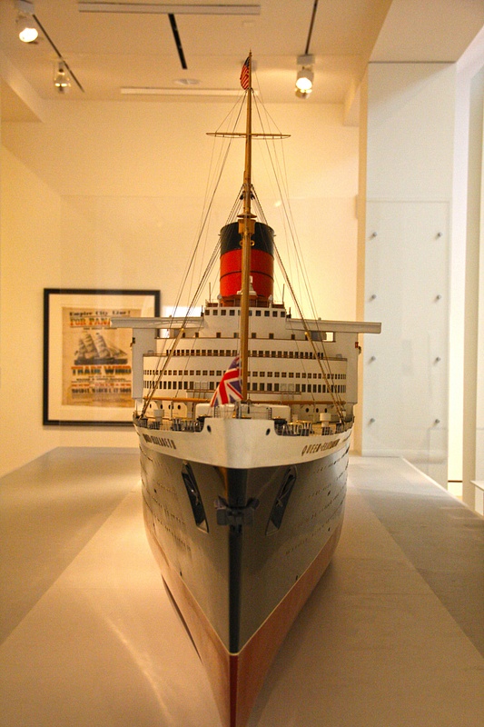 A spectacular, vey large model of the Cunard Line's Queen Elizabeth