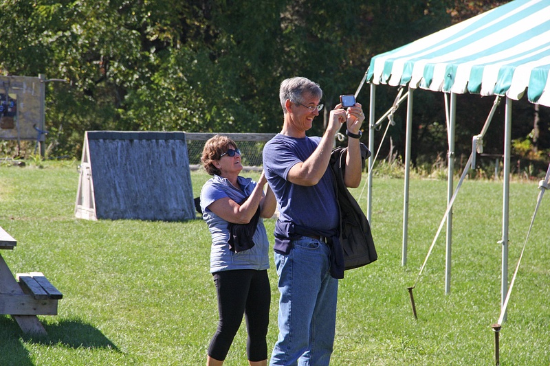 David and Shelia snapping shots at Wier River Farm