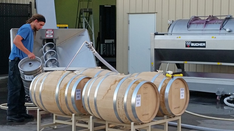 Touring the Dunham Cellars Winery-These casks are made in France
