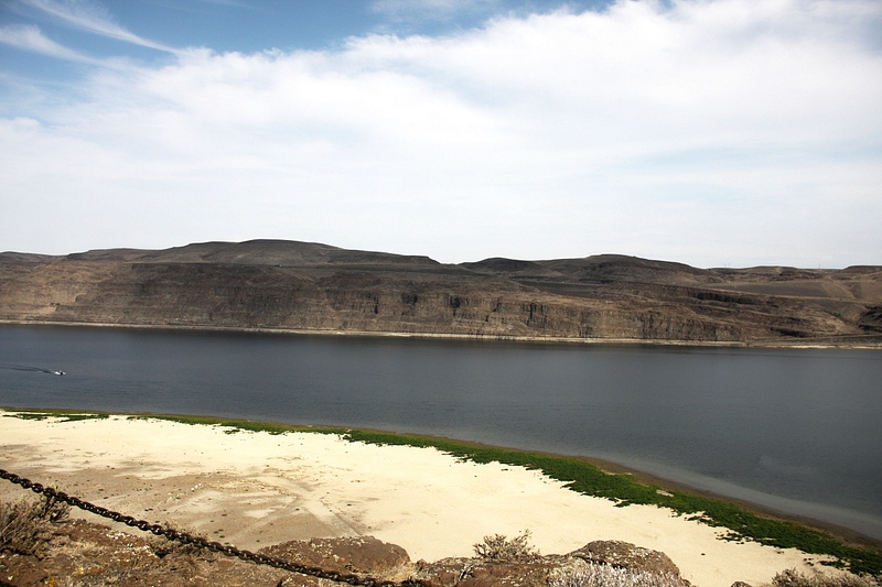 The Columbia River from Vantage, WA-Water levels are very low due to a prolonged drought