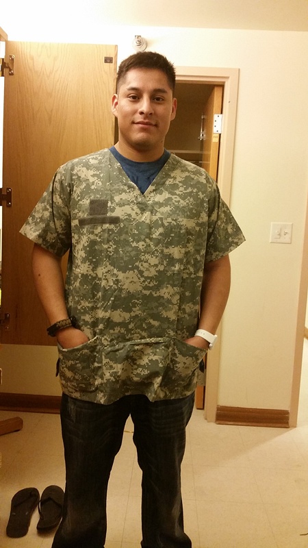 Gabe wore this in a field hospital treating Afghan Army casulties