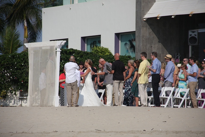 A wedding on the beach