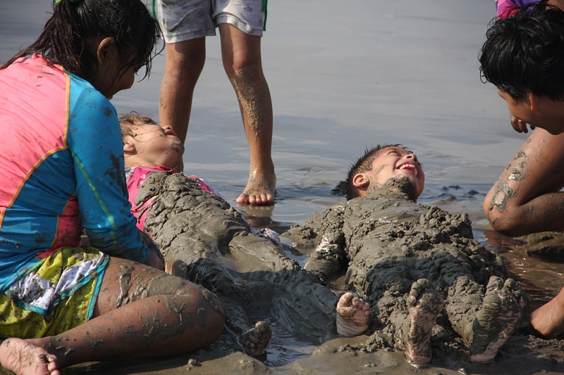 Kids being kids on the beach