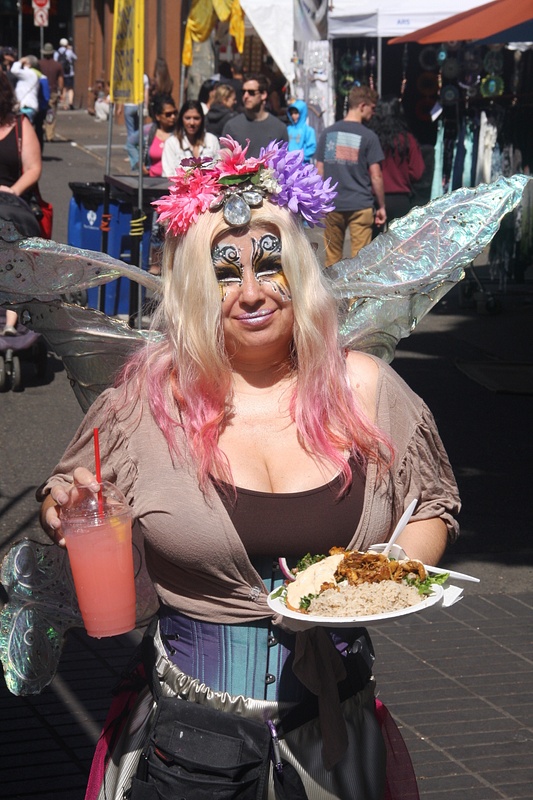Lunch time for an Angel-Portland Saturday Market