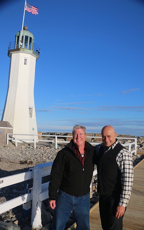 Mr T and Mr B at Scituate Light