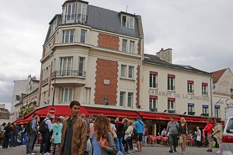 A busy square in Montmartre