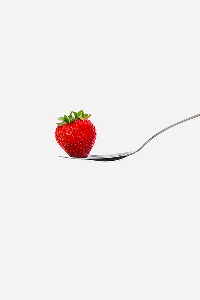 Strawberry on a Spoon - Portfolio - Kelly Reese Photography