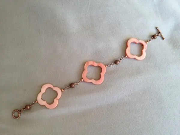 Pink_Champagne_and_Copper_Bracelet_b by MiroirDesigns