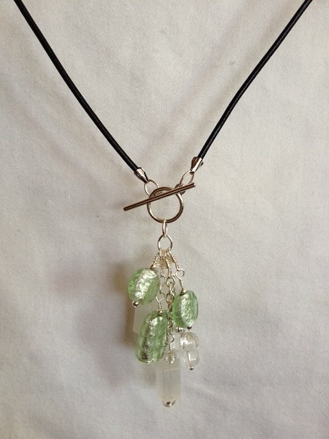 Green_glass_silver_leather_cord_necklace_Far_b