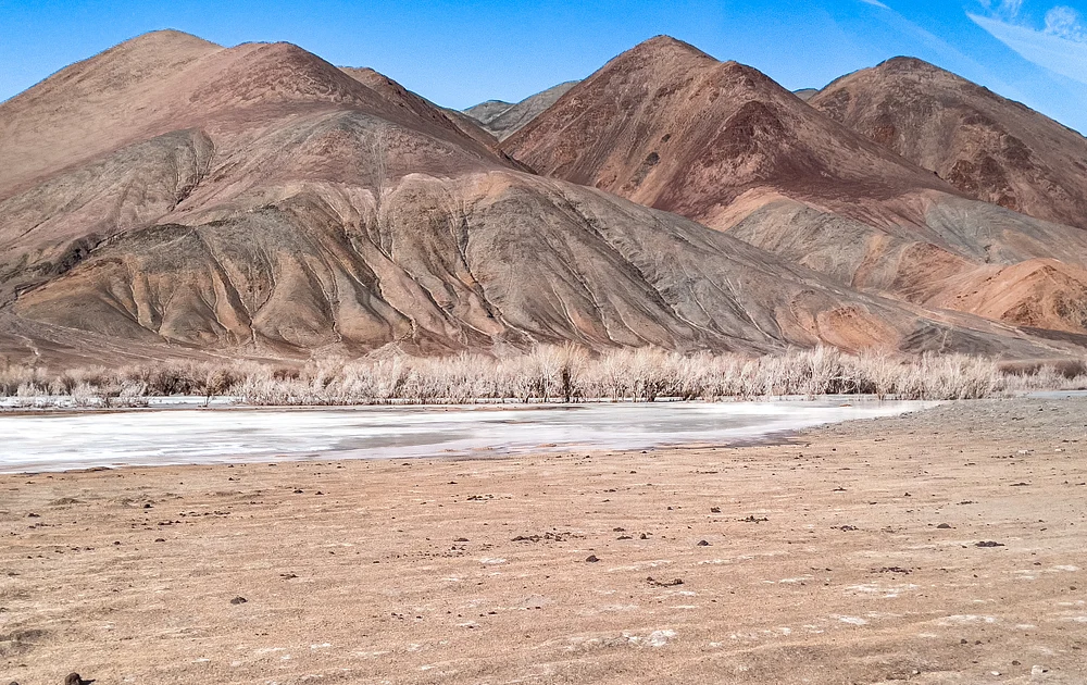 Mongolia Landscape in Winter
