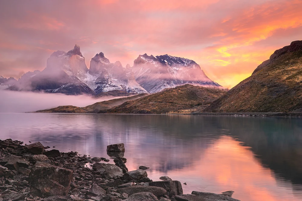 Breathtaking Sunrise Over Torres del Paine National Park