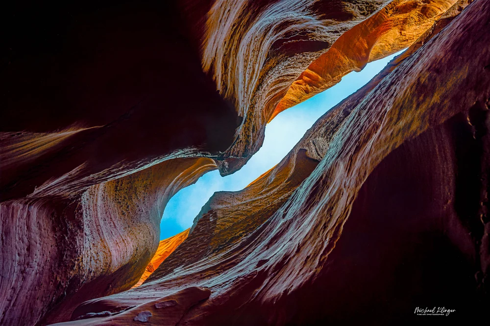 Stunning View of Spooky Slot Canyon in Utah