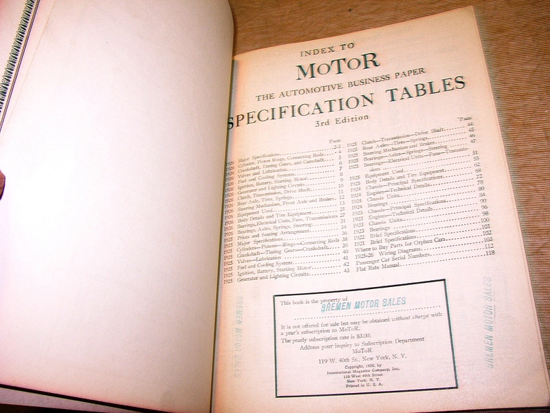 1926 Motor Specs #2 BIN July 24th cover 4