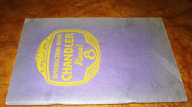 1927 1929 Chandler Owners BIN May 23rd cover 1