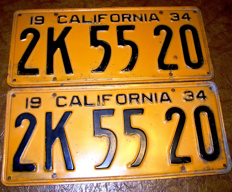 1934 Cal Plates BIN Nov 20th cover 4