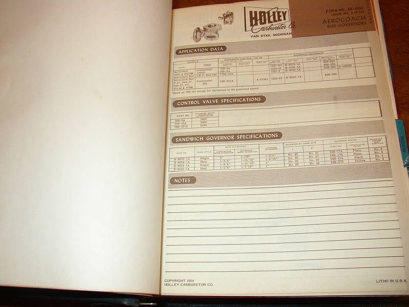 1958 Holley Carb Master Cover 9