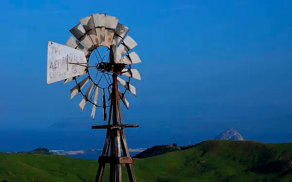 Windmill Above the Pacific by Dave Wyman