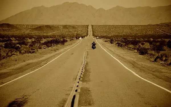 Looking East Along Route 66 by Dave Wyman