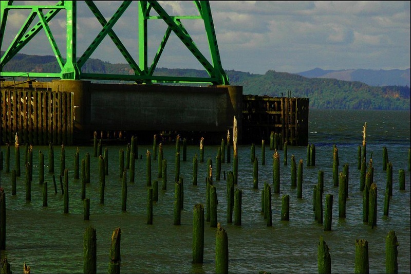 Astoria Bridge and Old Pier Pilings