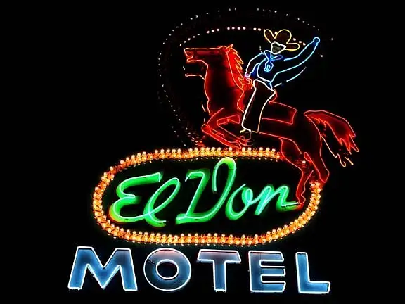 Neon at the El Don Motel, Albuquerque by Dave Wyman