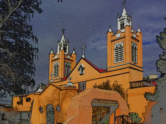 Church of San Felipe de Neri by Dave Wyman