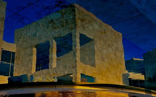 Reflection Pool, The Getty Museum by Dave Wyman